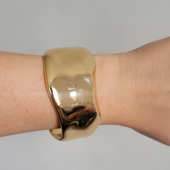 Gold Statement Cuff Bracelet - Picture 4 of 13
